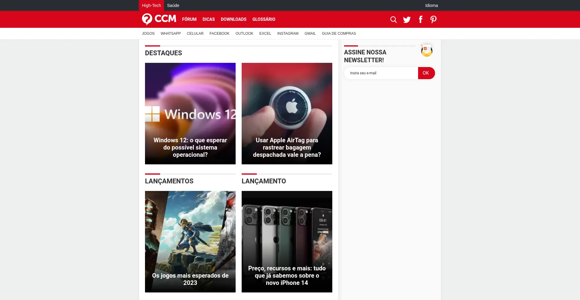 Website screenshot of Br.ccm.net