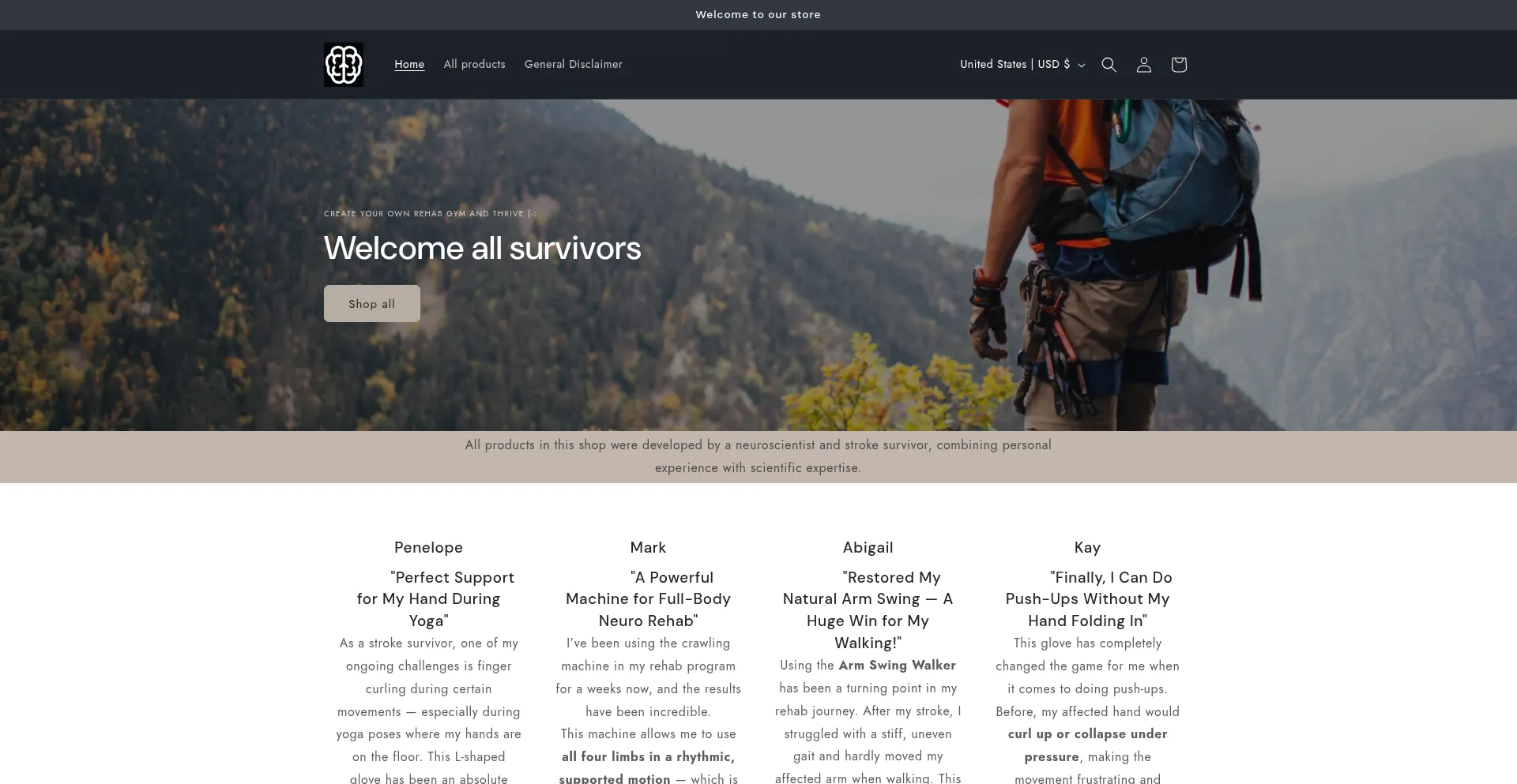 Website screenshot of Brainrehabfitness.com