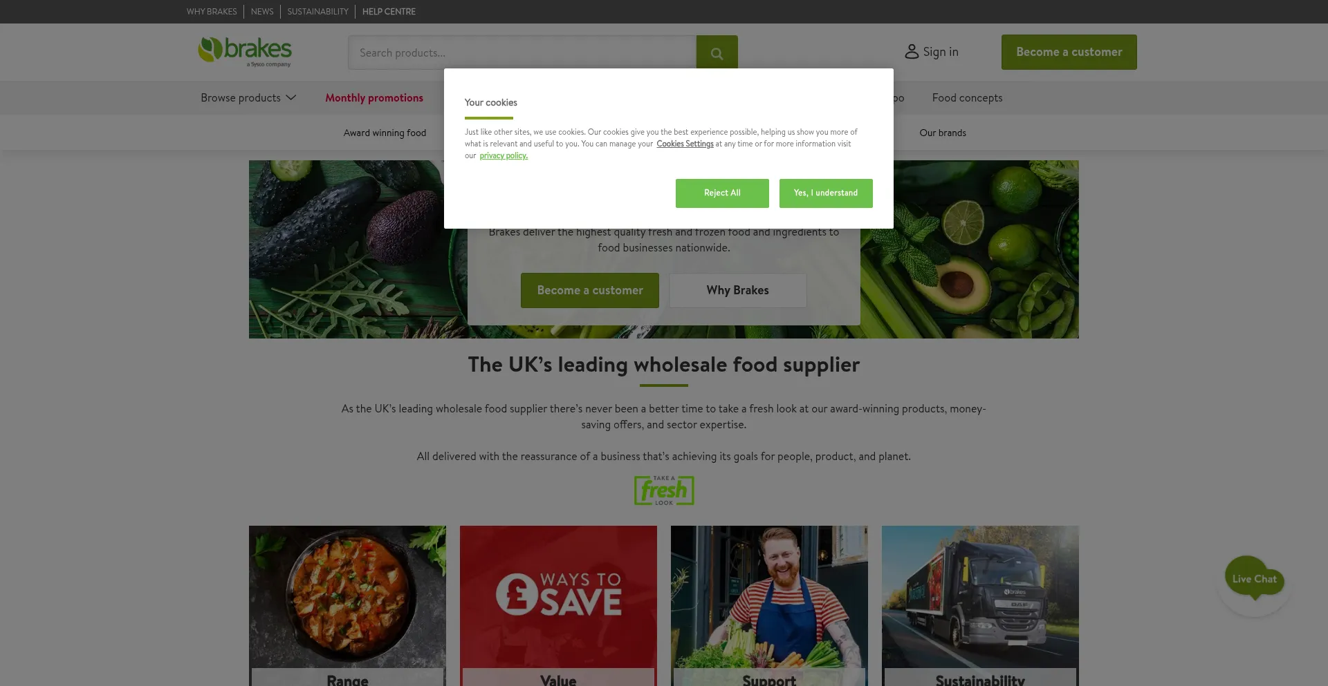 Website screenshot of Brake.co.uk