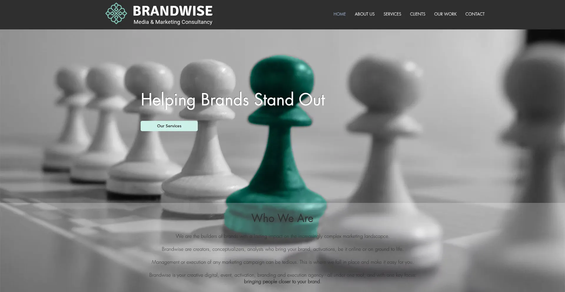 Website screenshot of Brandwiseme.com
