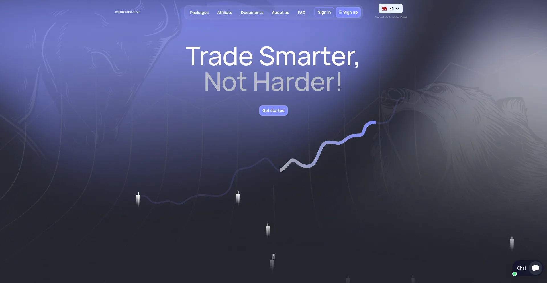 Website screenshot of Bravodigitalassets.com