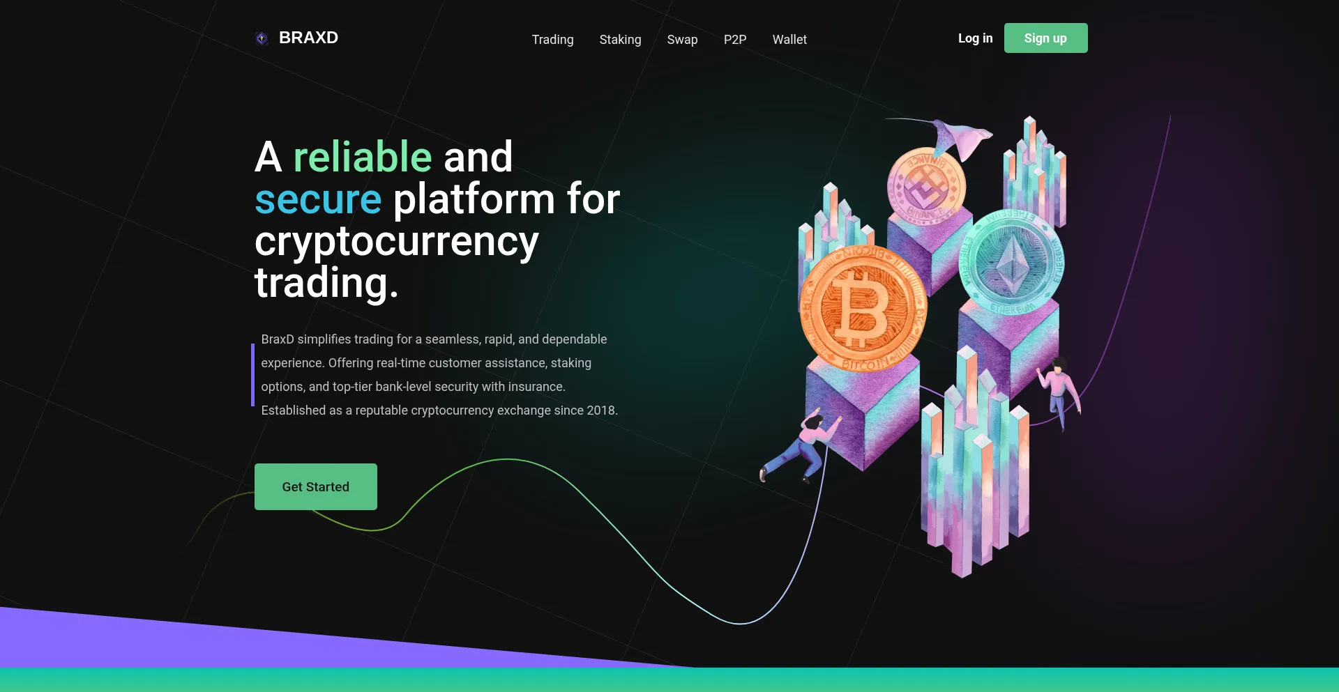 Website screenshot of Braxd.io