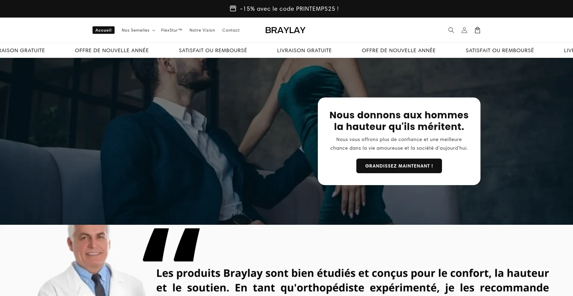 Website screenshot of Braylay.com