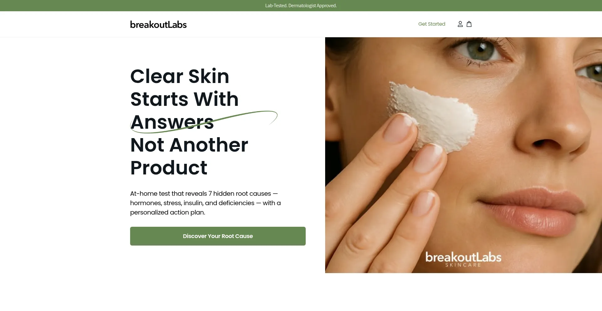Website screenshot of Breakoutlab.co