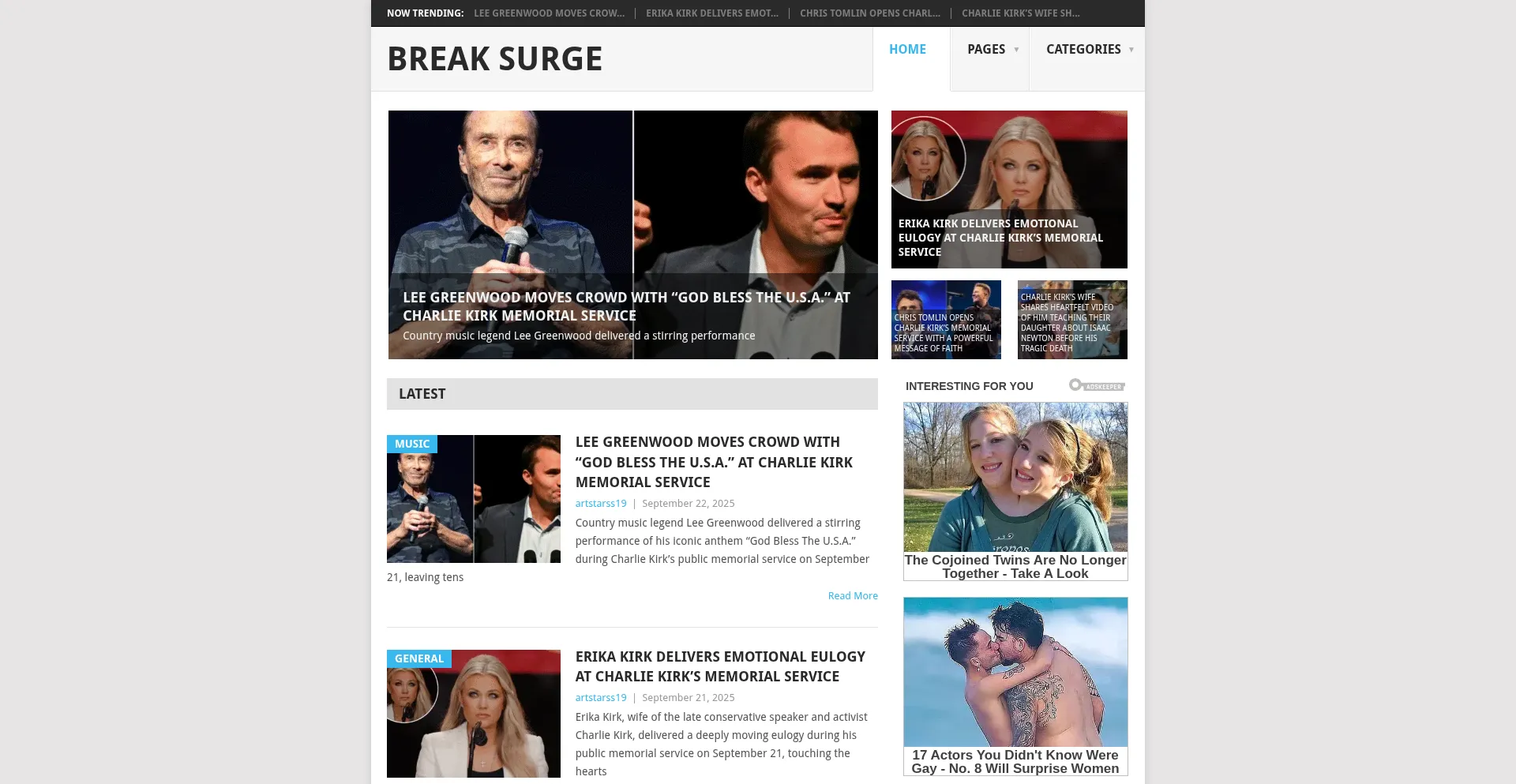 Breaksurge.com Screenshot