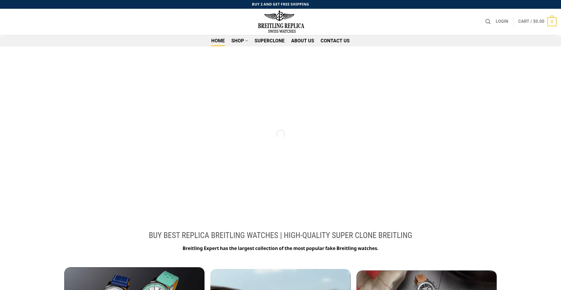 Website screenshot of Breitlingreplica.io
