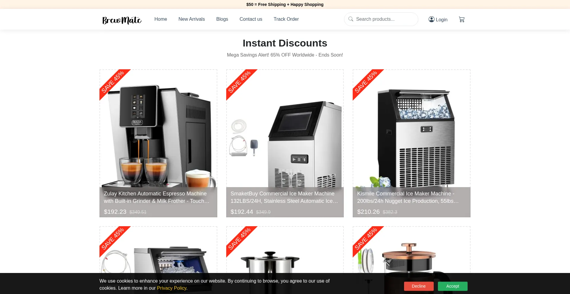 Website screenshot of Brewmate.homes