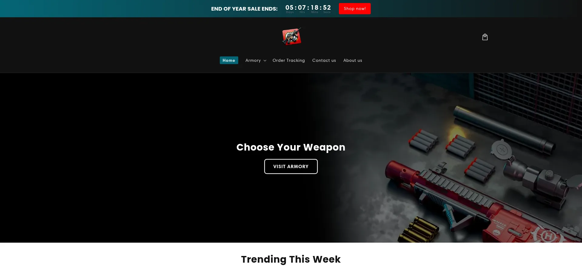 Website screenshot of Brickarsenal.co