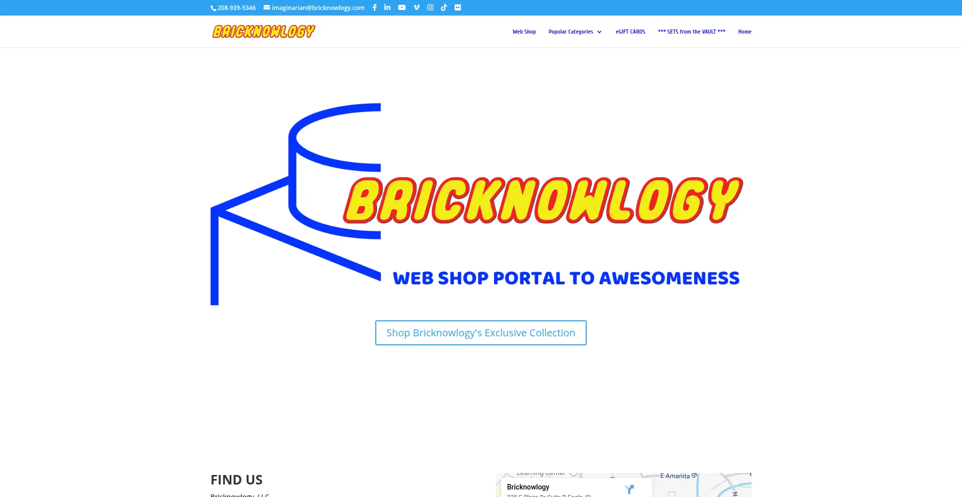 Website screenshot of Bricknowlogy.com