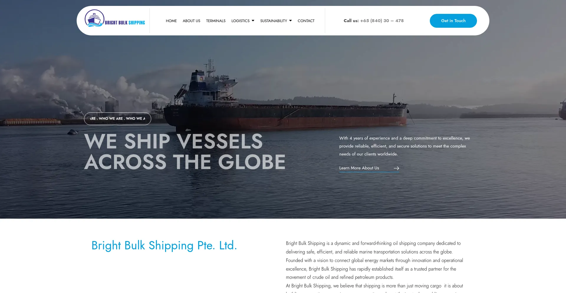 Brightbulkshipping.com Screenshot