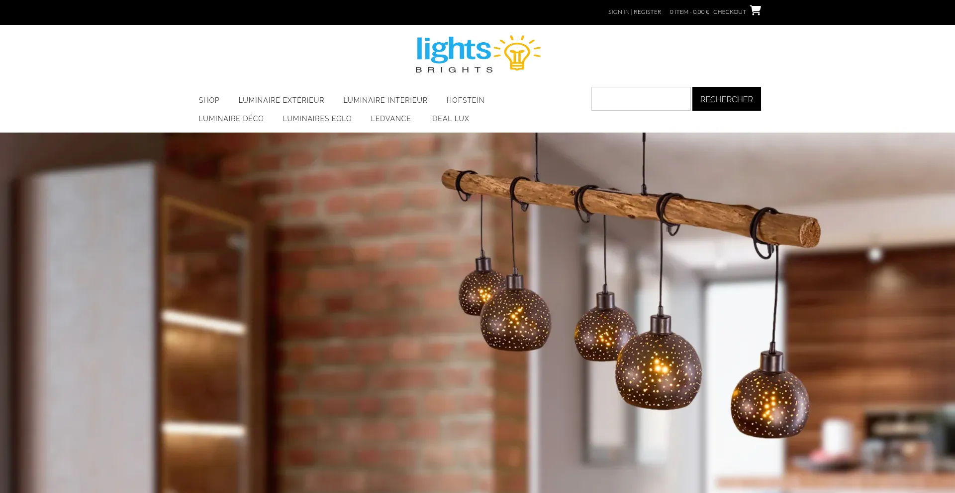 Website screenshot of Brightslights.com