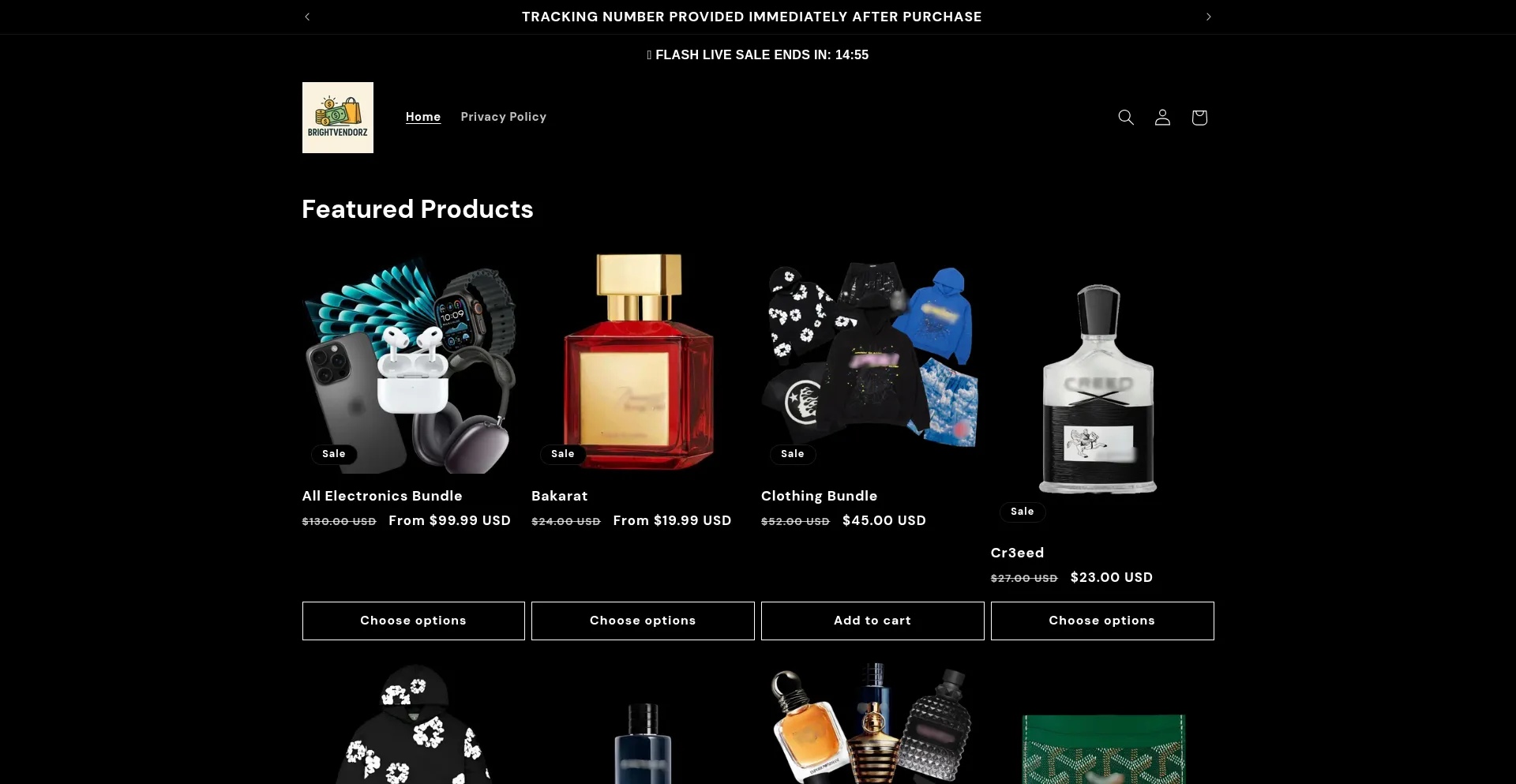 Brightvendorz.com Screenshot