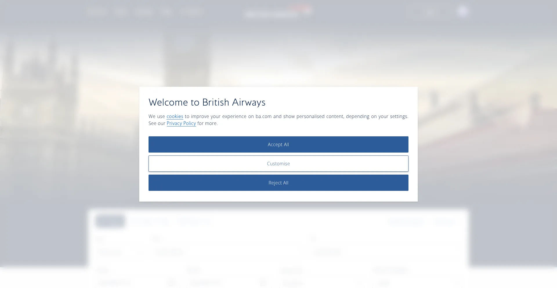 Britishairways.com Screenshot