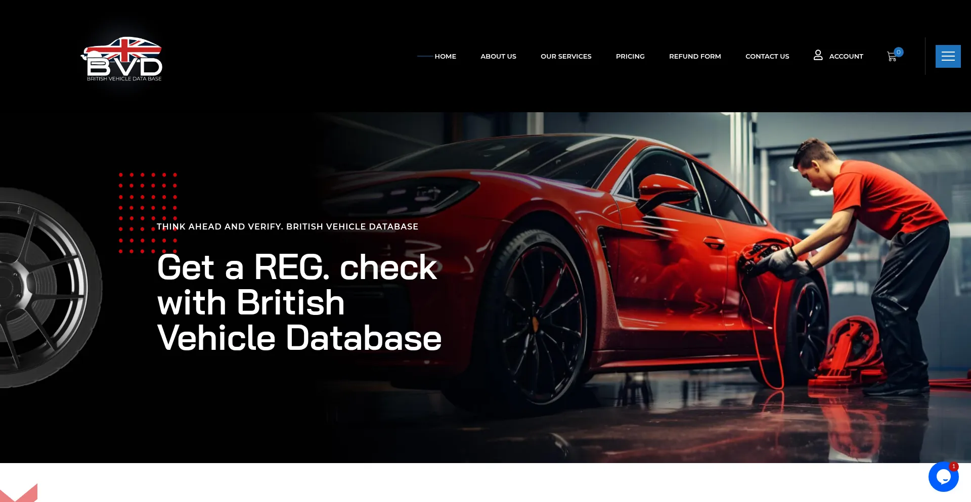 Website screenshot of Britishvehicledatabase.co.uk