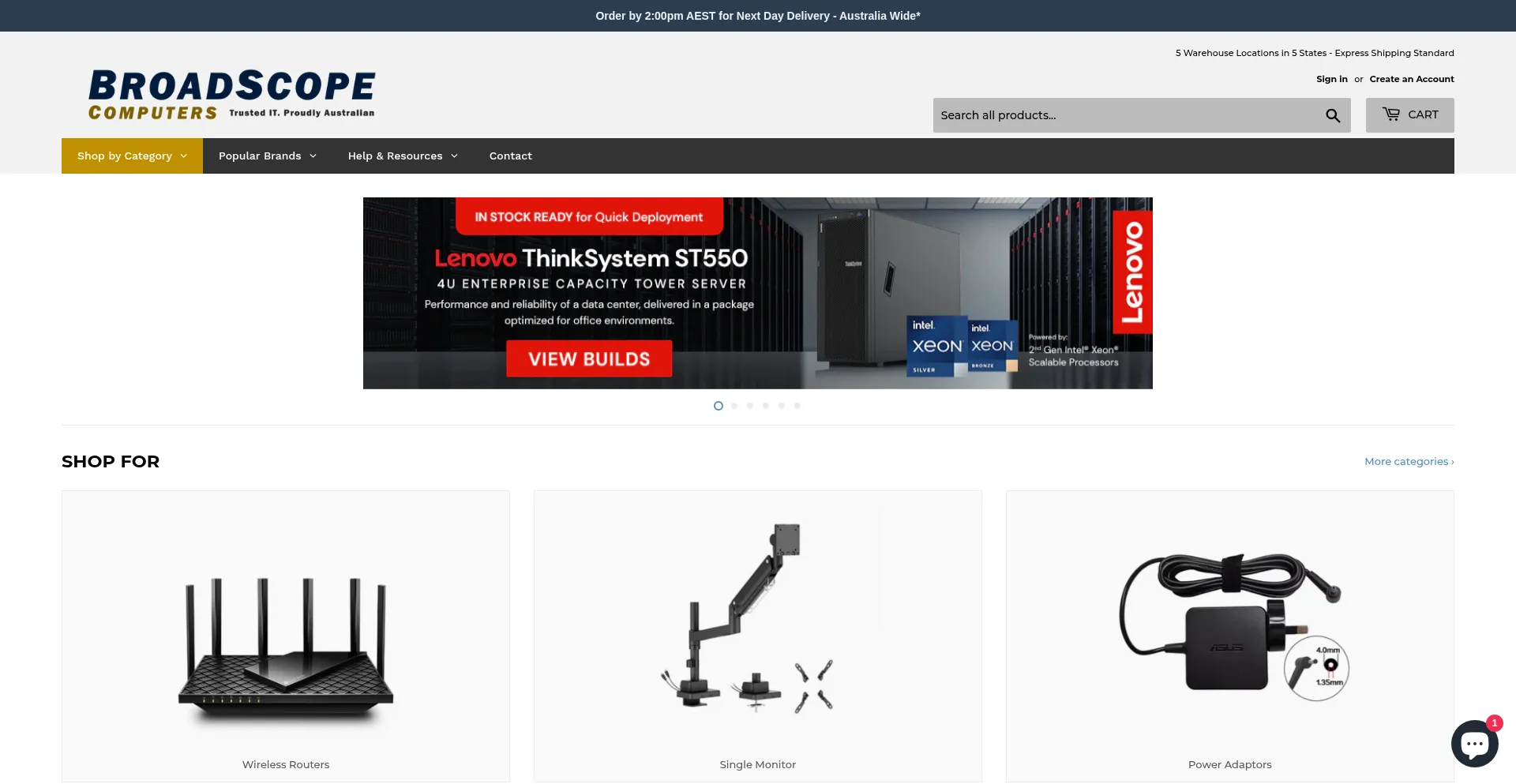 Website screenshot of Broadscopeit.com.au