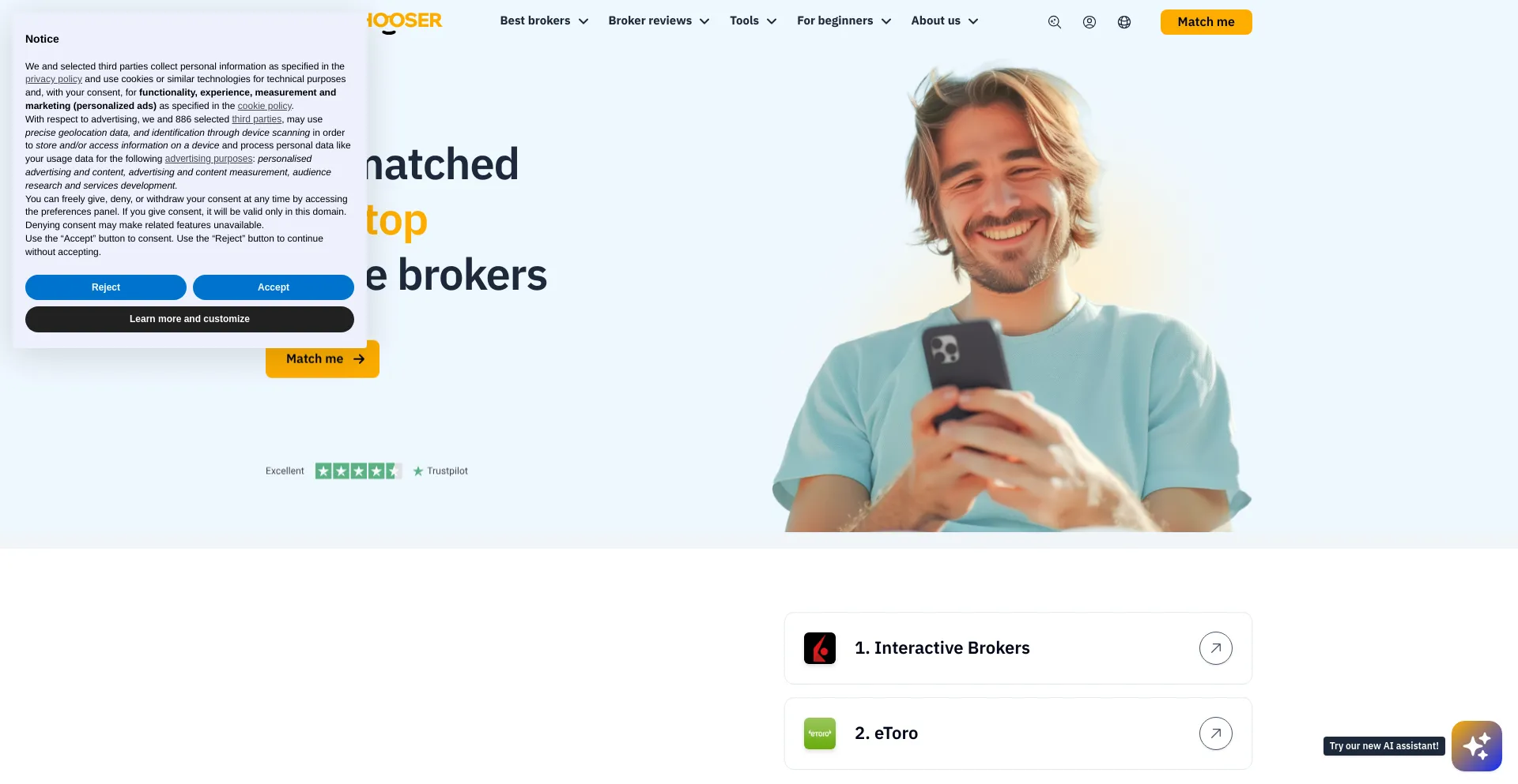 Brokerchooser.com Screenshot