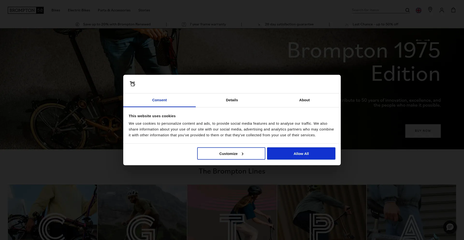 Brompton.com Screenshot