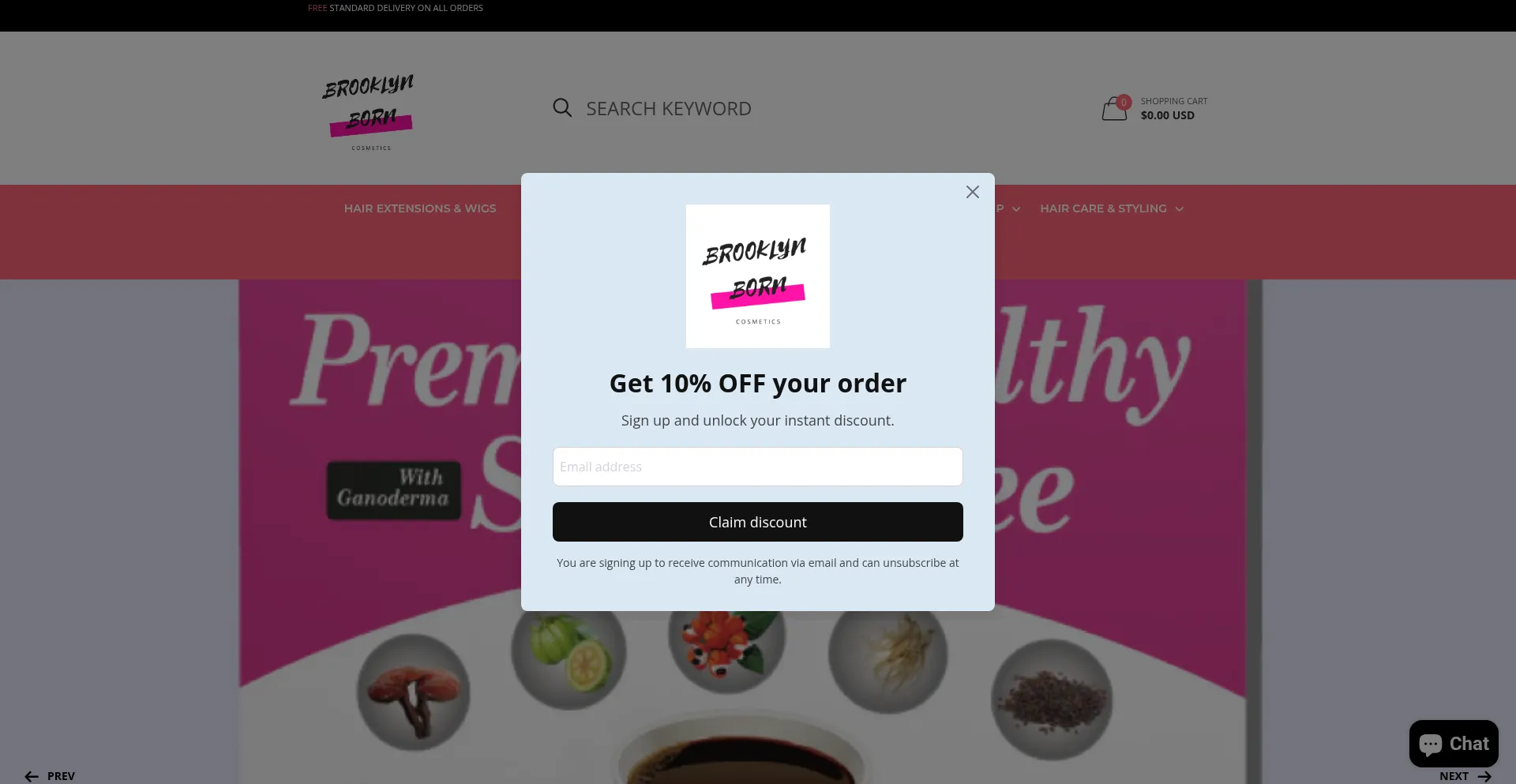 Website screenshot of Brooklynborninc.com