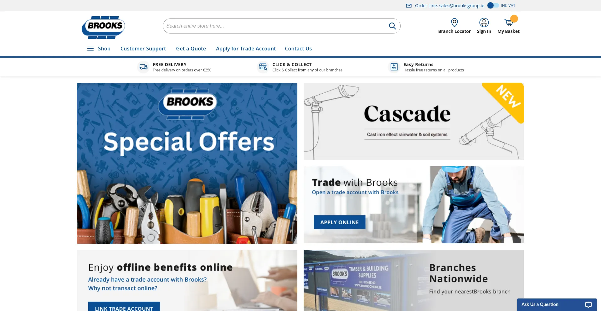 Brooksonline.ie Screenshot