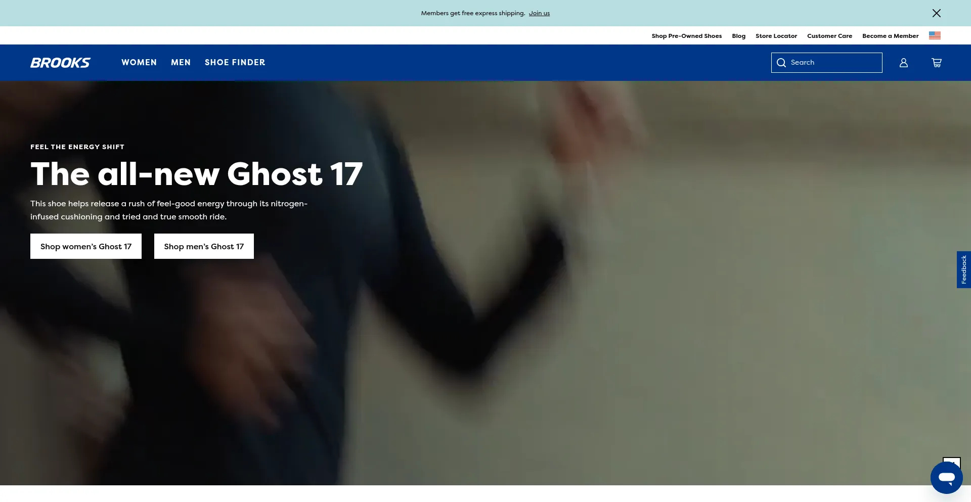 Website screenshot of Brooksrunningmagic.com