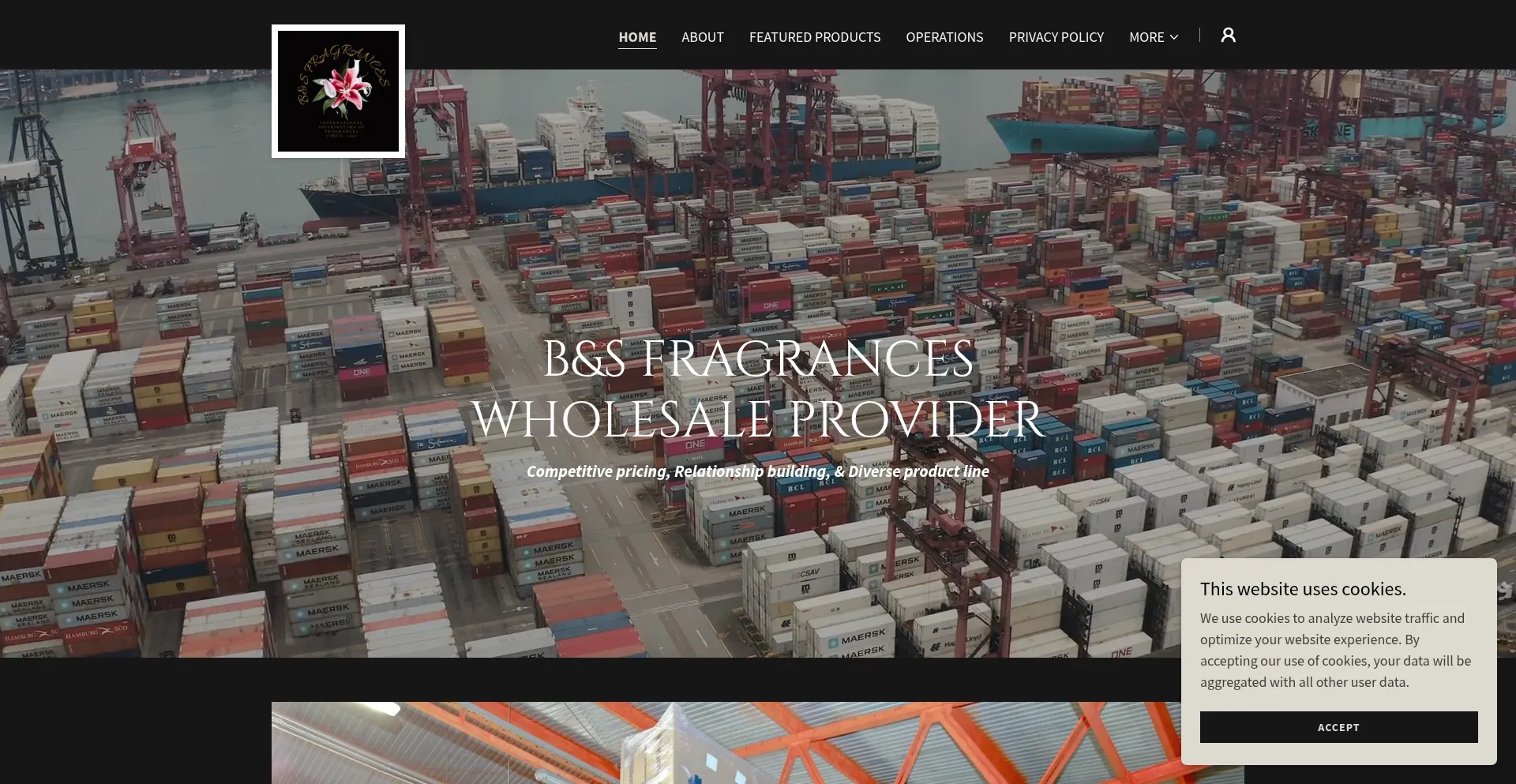 Website screenshot of Bsfragrances.com