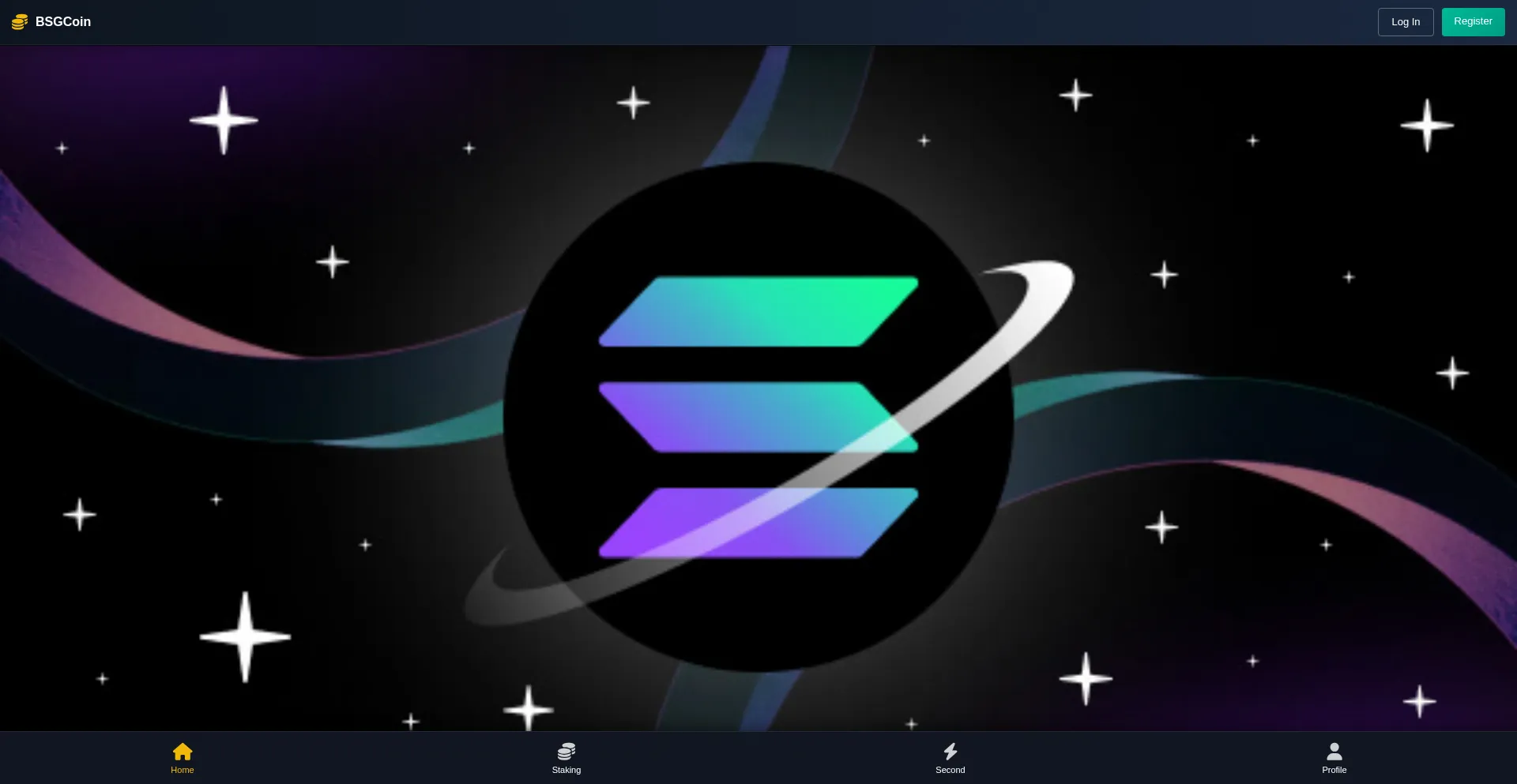 Website screenshot of Bsgcoin.vip