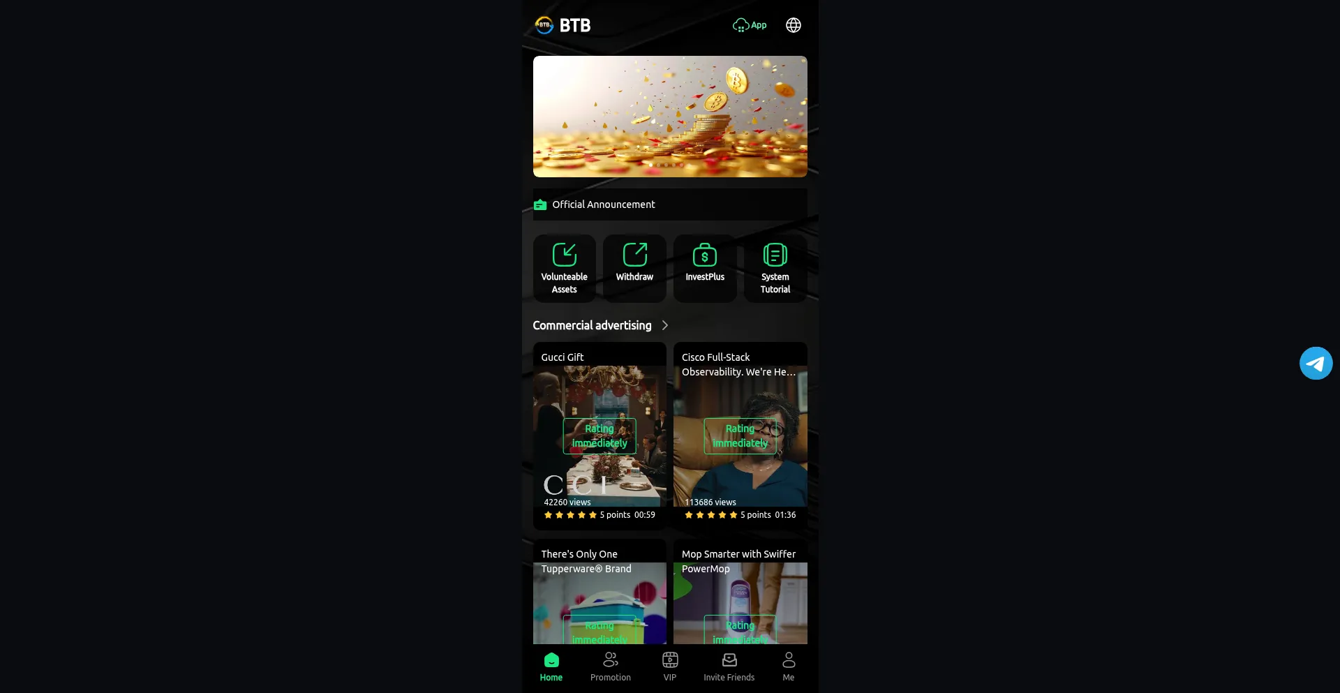 Website screenshot of Btb666.top