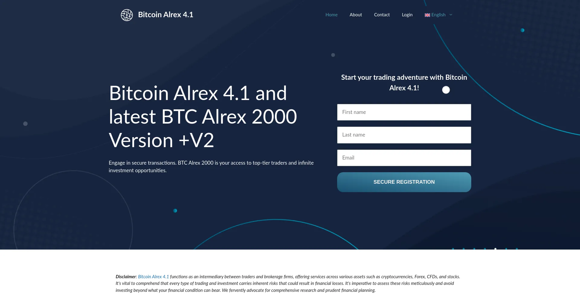 Website screenshot of Btcalrex.com