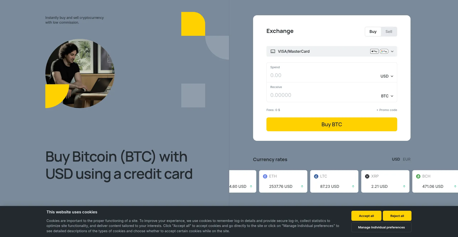 Website screenshot of Btcbit.net