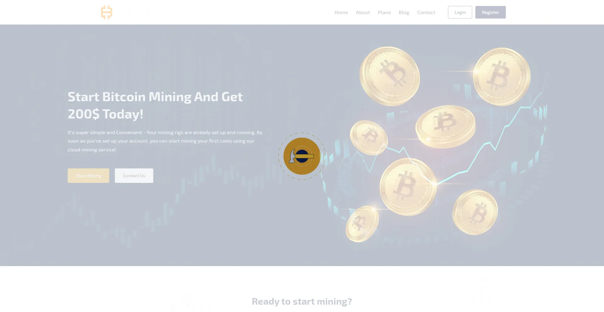 Website screenshot of Btcmining.fund