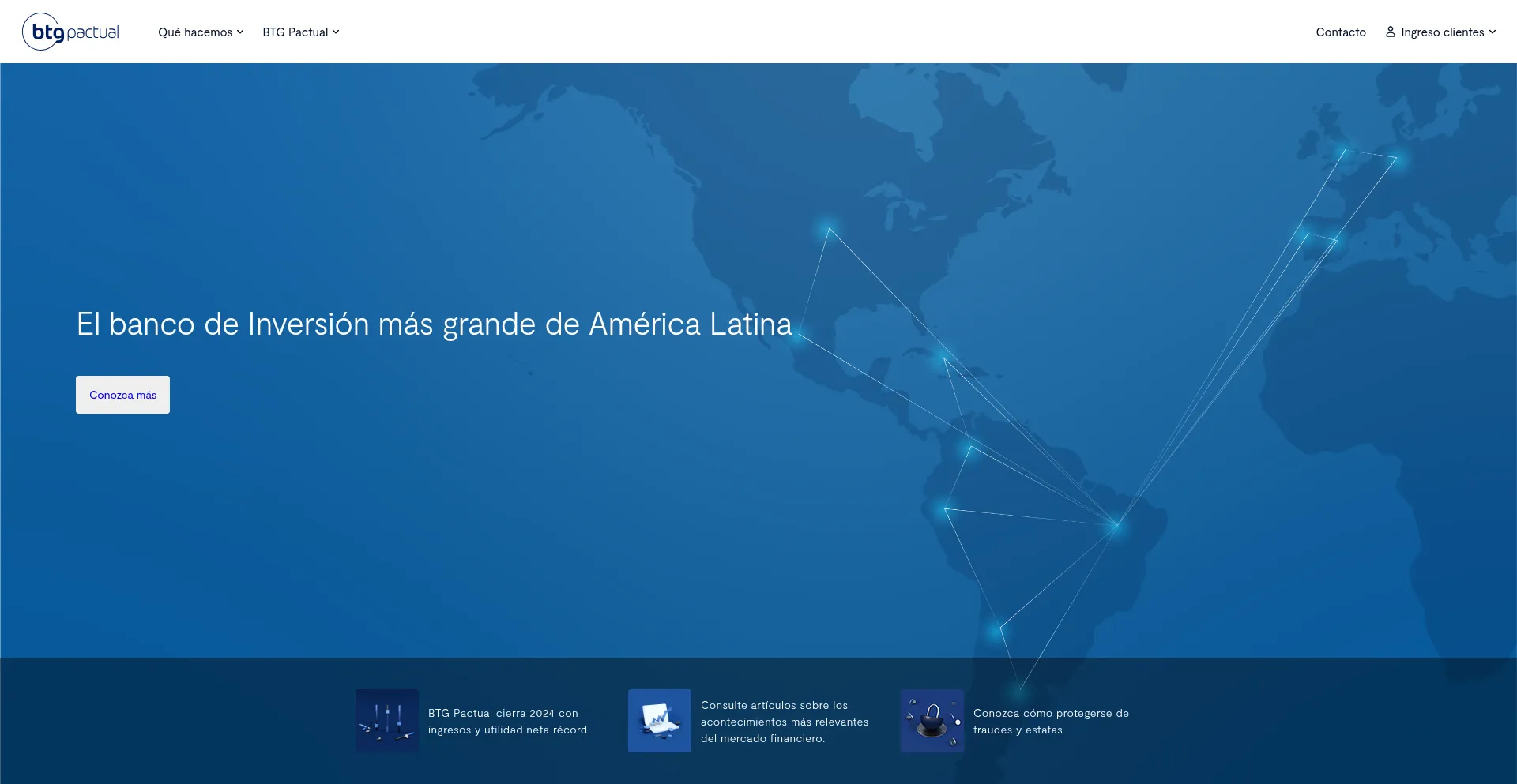 Website screenshot of Btgpactual.com.co