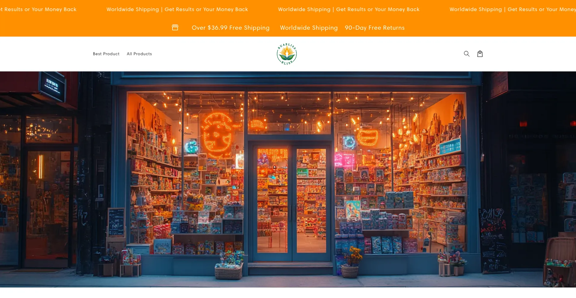 Website screenshot of Buabliss.com