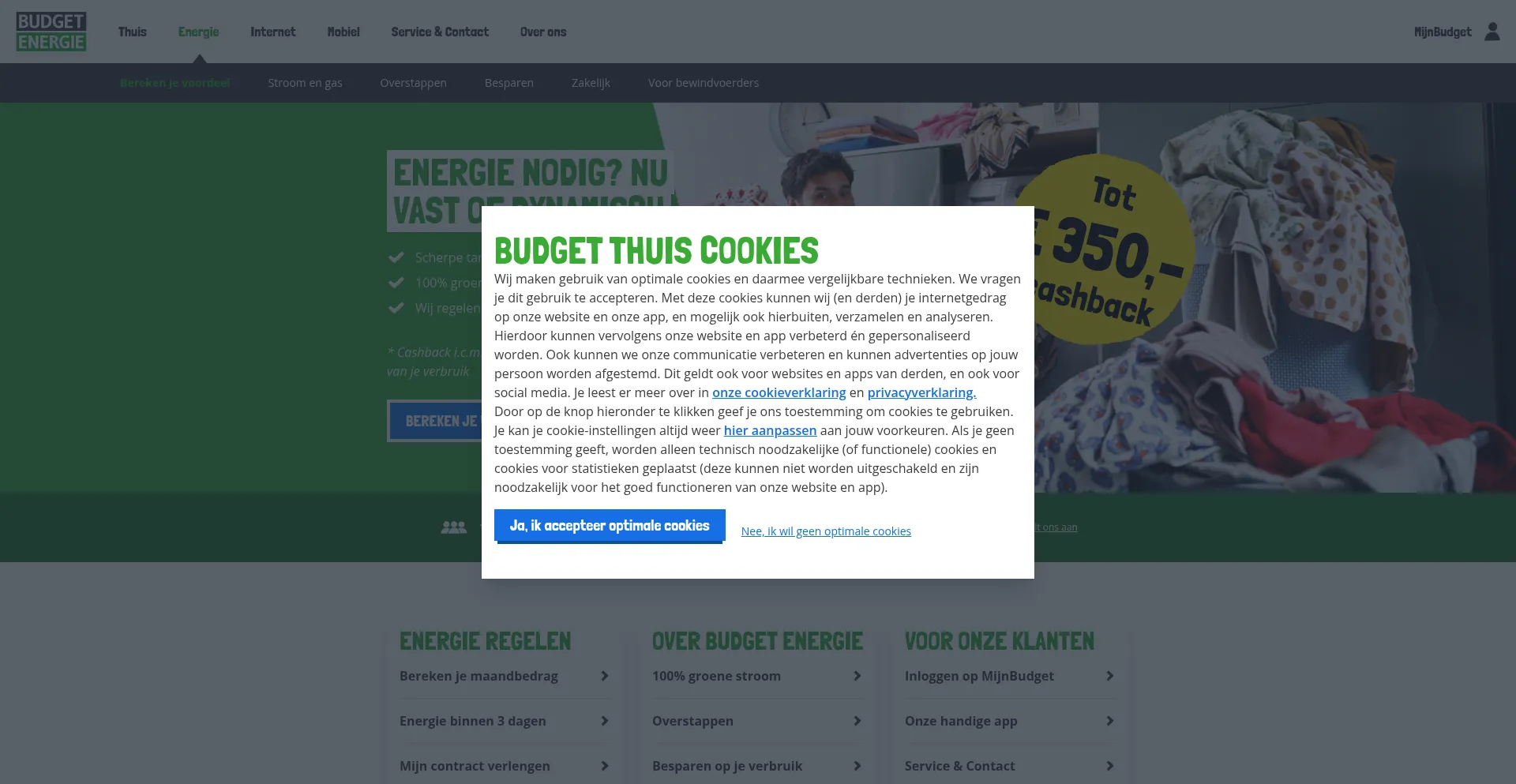 Budgetenergie.nl Screenshot