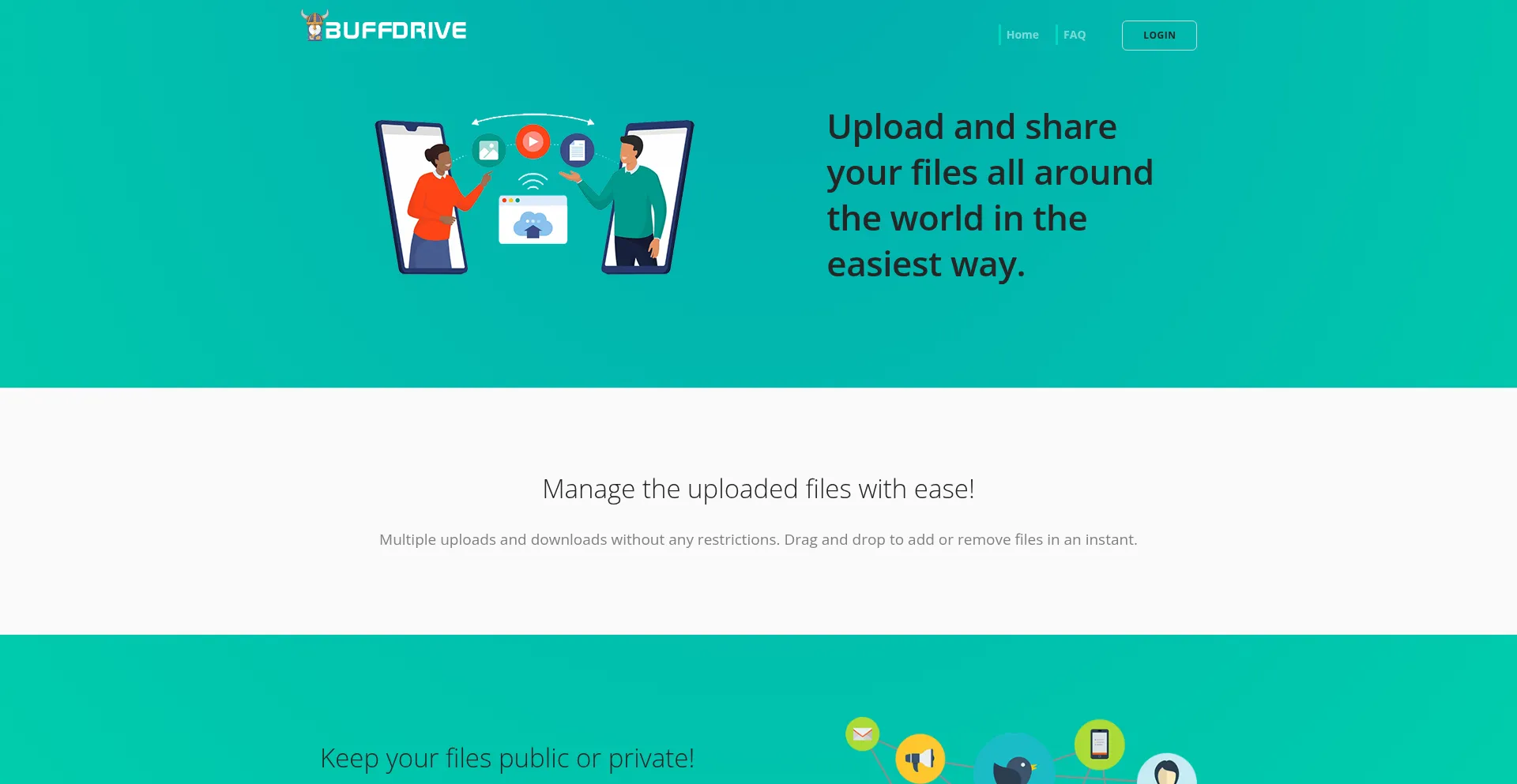Website screenshot of Buffdrive.com