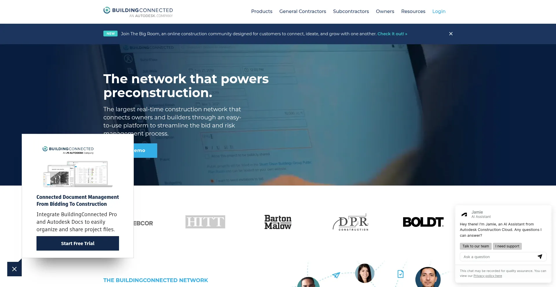 Buildingconnected.com Screenshot