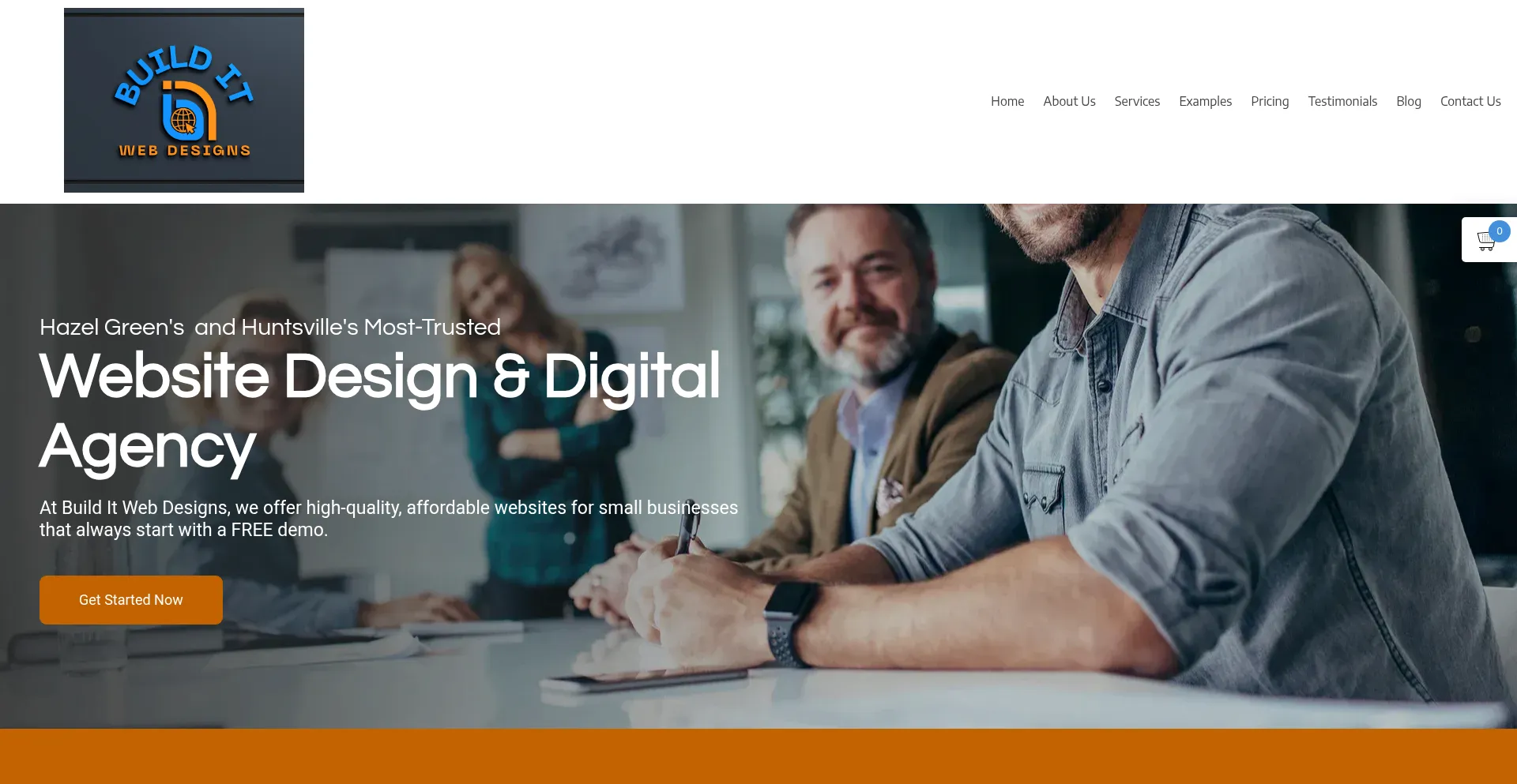 Website screenshot of Builditwebdesigns.com