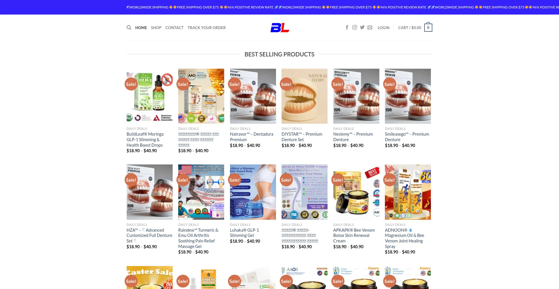 Website screenshot of Buildleaf.net