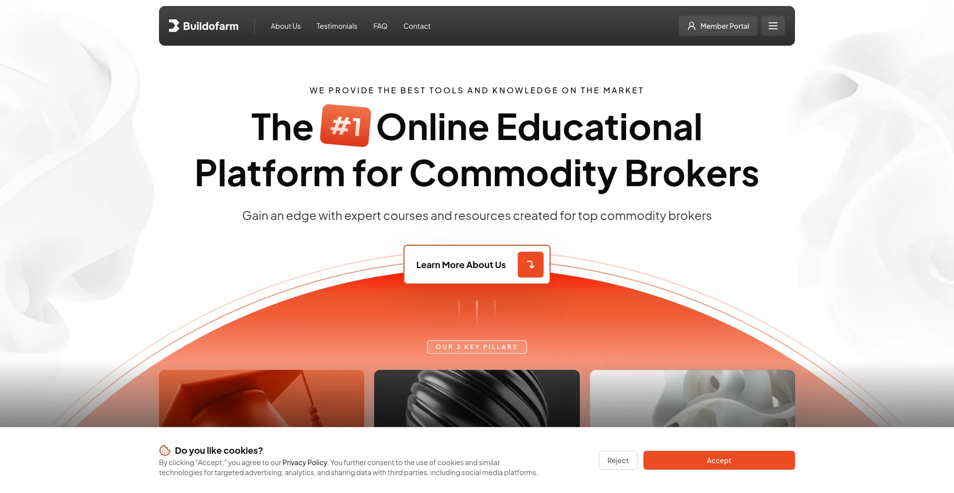 Website screenshot of Buildofarm.com
