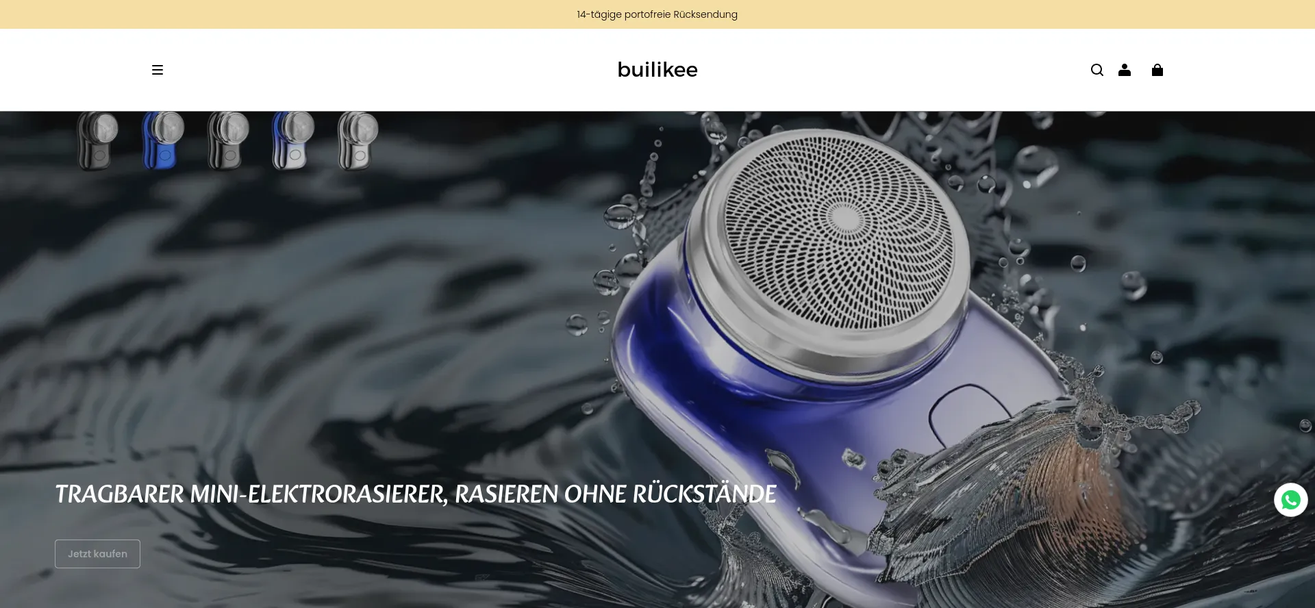 Website screenshot of Builikee.com