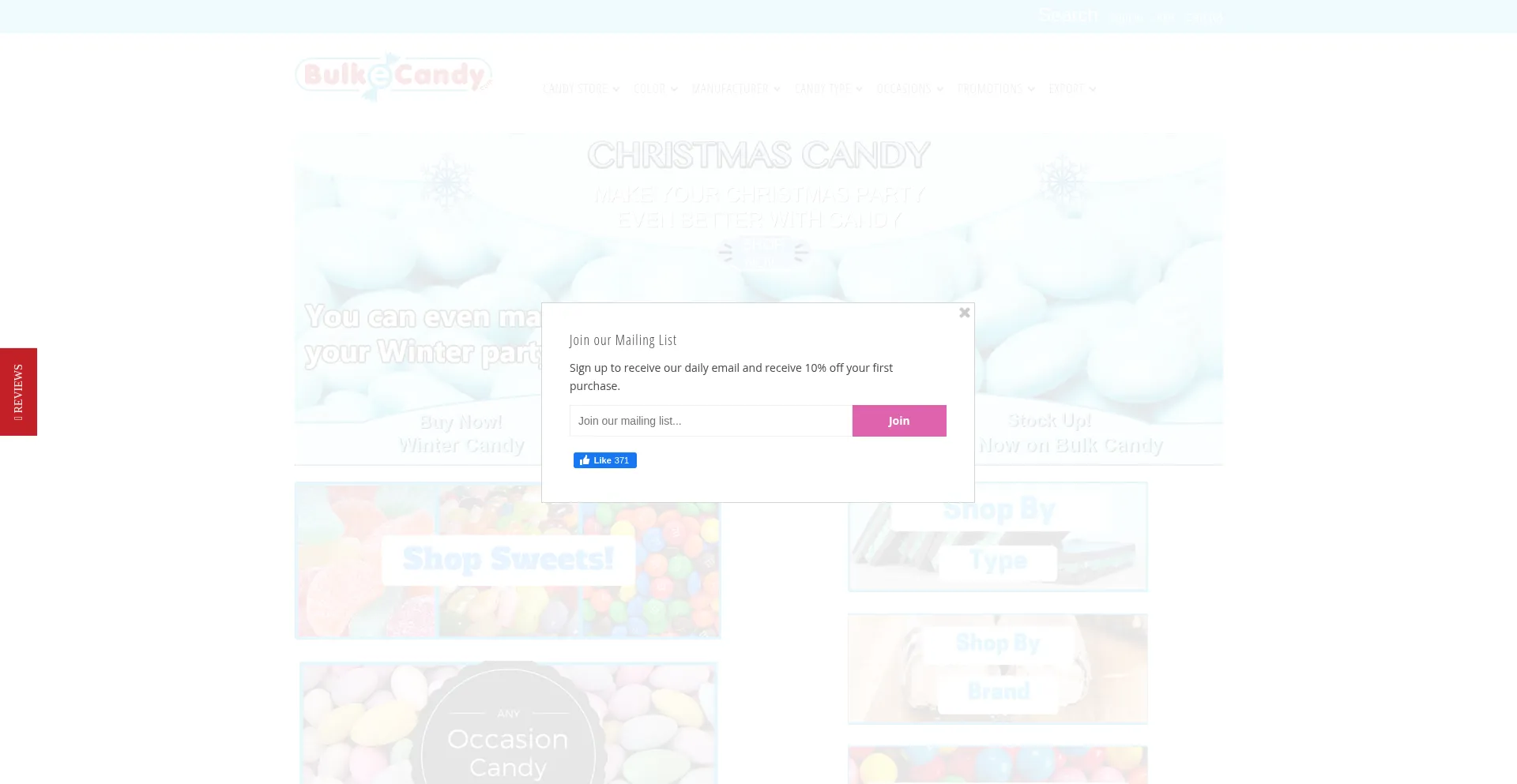 Bulkecandy.com Screenshot