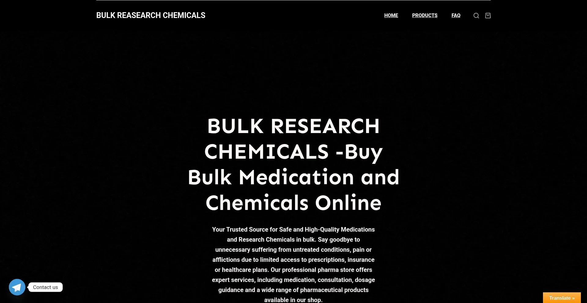 Bulkresearchchems.com Screenshot