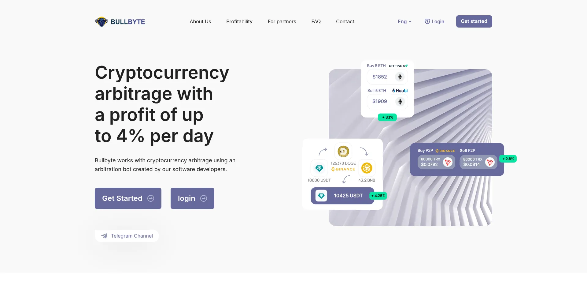 Website screenshot of Bullbyte.shop