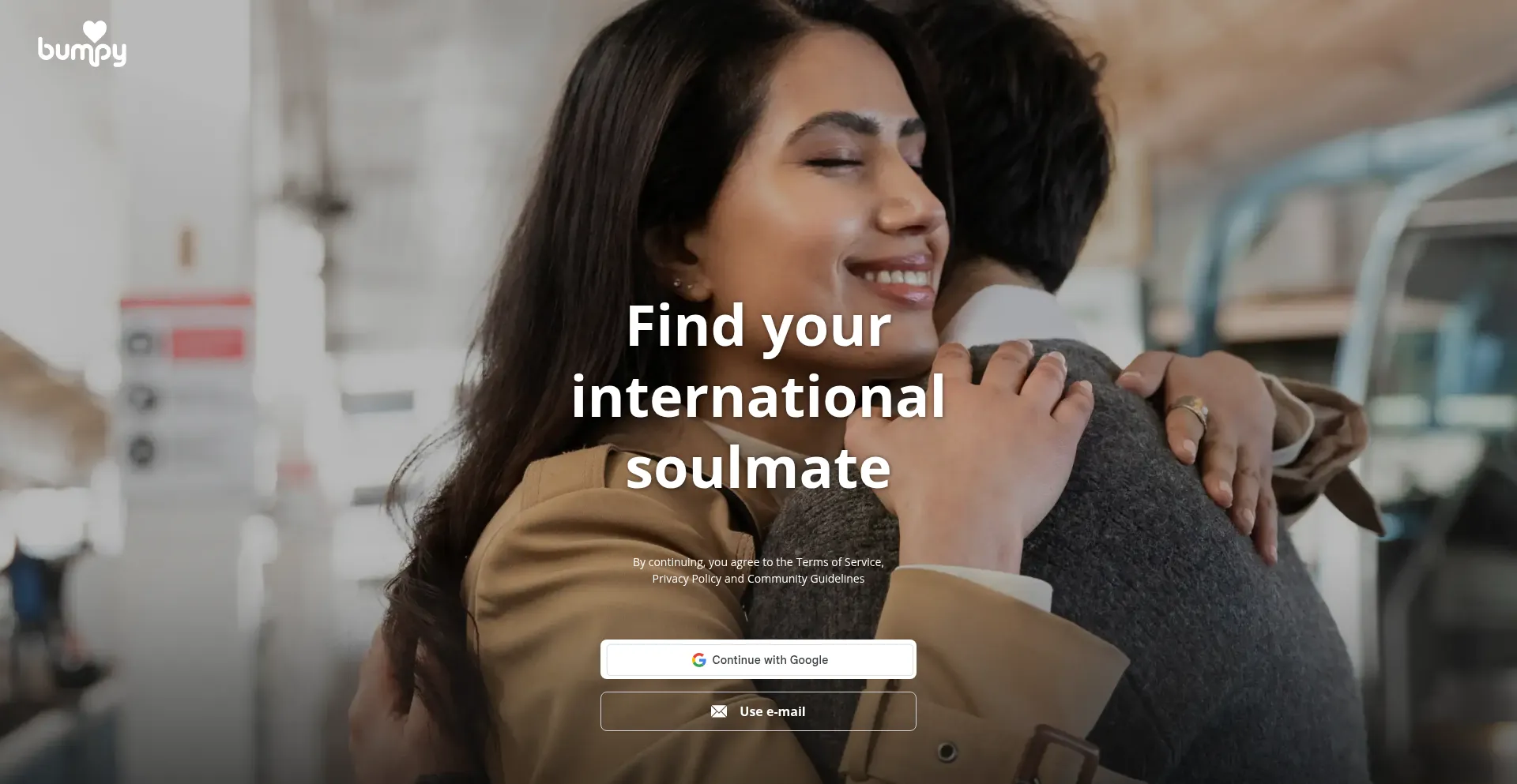 Website screenshot of Bumpy.app