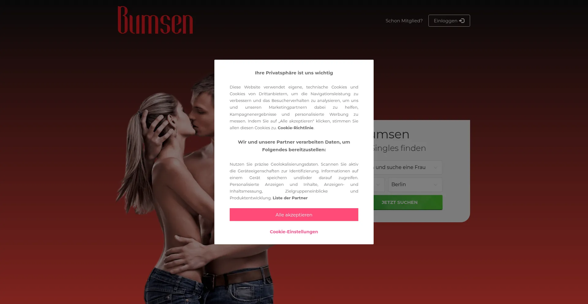 Bumsen.com Screenshot