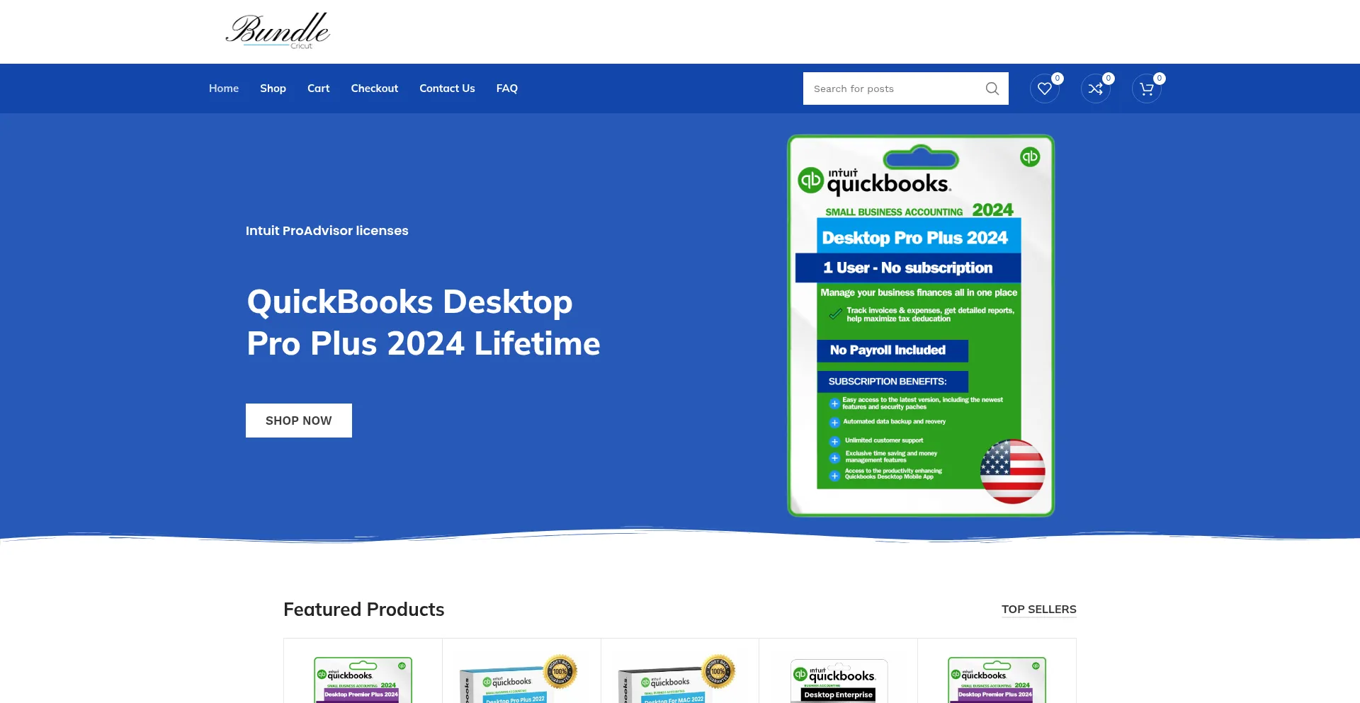 Website screenshot of Bundlecricut.com