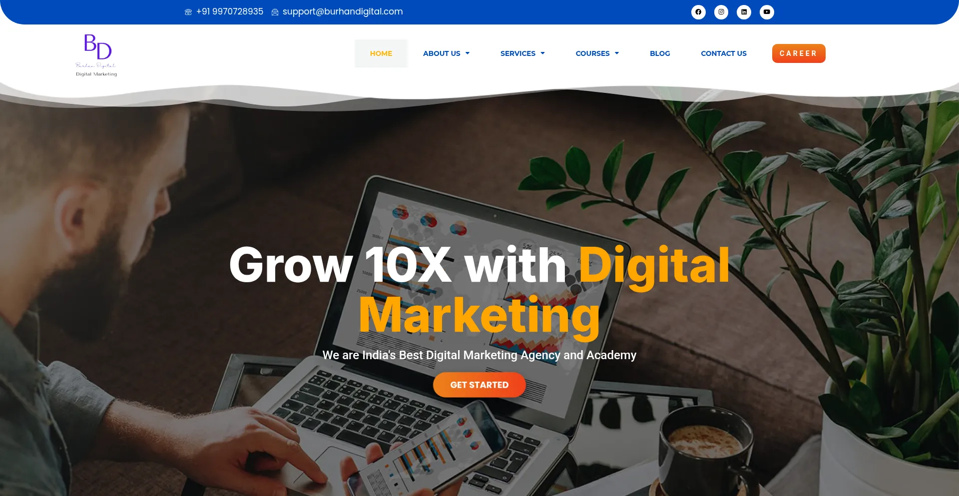 Website screenshot of Burhandigital.com