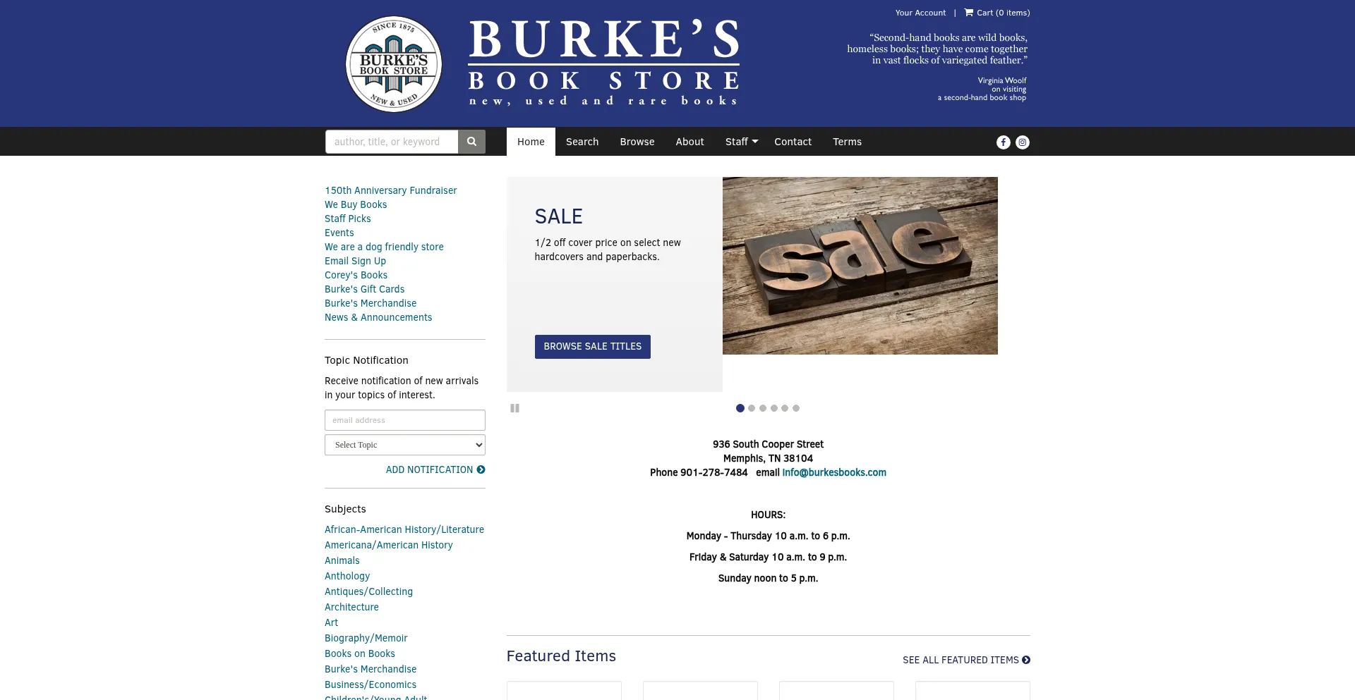 Burkesbooks.com Screenshot