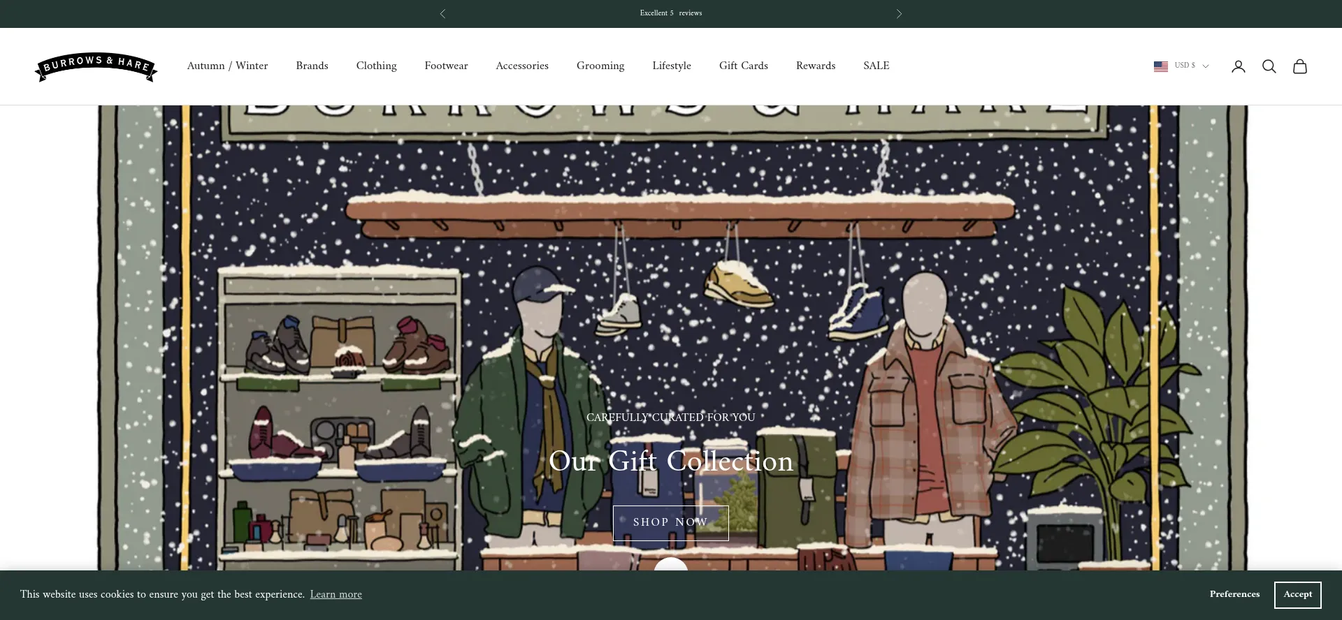 Website screenshot of Burrowsandhare.co.uk