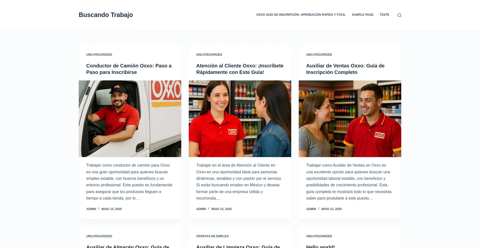 Website screenshot of Buscandotrabalho.com