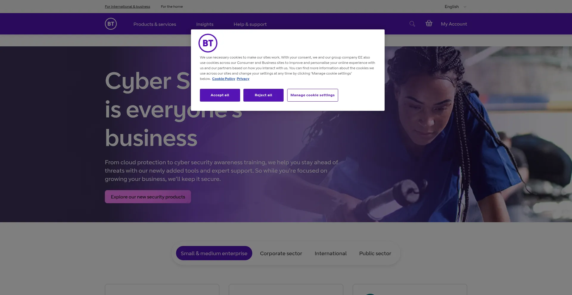 Business.bt.com Screenshot